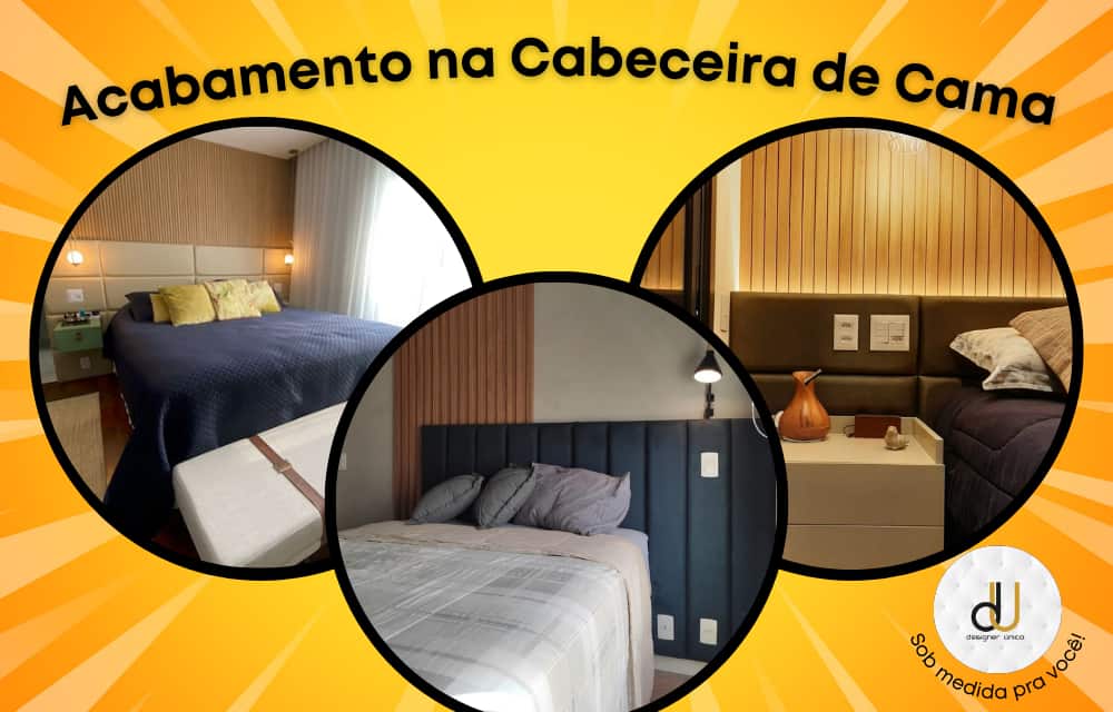 Acabamento na cabeceira de cama sob medida.
