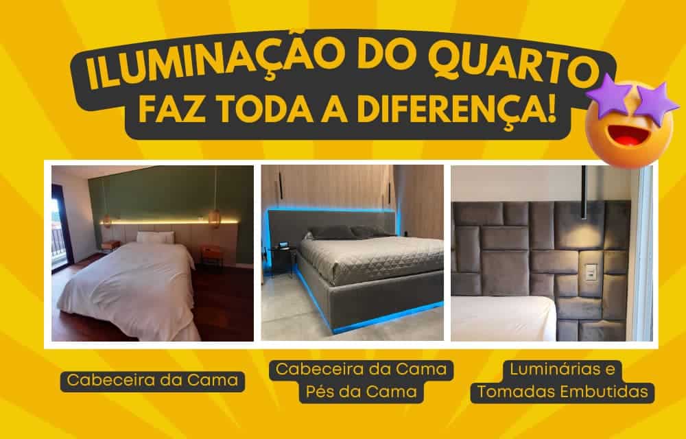 Como embutir a iluminação do quarto na cama sob medida